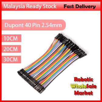Arduino Dupont Jumper Wire 40 Way 2.54mm 10cm 20cm 30cm Male to Male Male to Female Female to Female