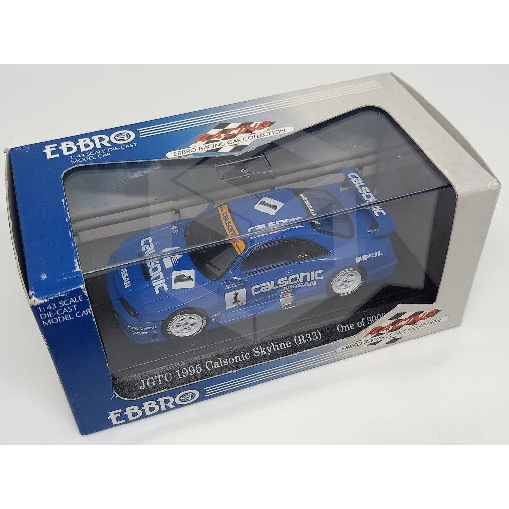 EBBRO 1:43 [JGTC 1995 CALSONIC SKYLINE R33 GT-R] DIE-CAST