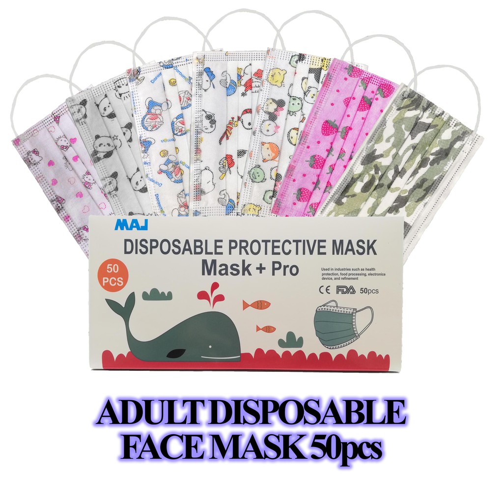 [Ready Stock] MSA115 Adults Cartoon Disposable Face Mask Shopee Malaysia