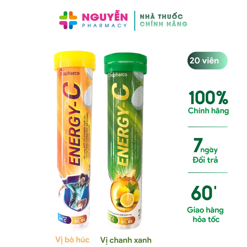 Energy C Effervescent Tablet Type 20 Tablets Vitamin C Supplement