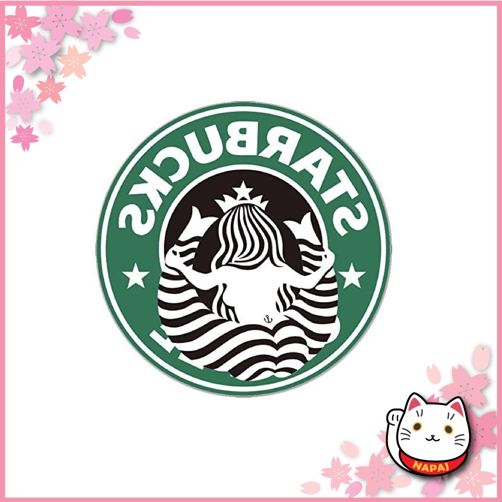 【Direct from Japan】Back Starbucks sticker 7cm【Made in Japan】 Shopee