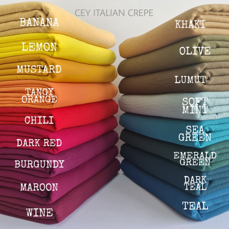 CEY ITALIAN CREPE HIGH QUALITY BIDANG 60. | Shopee Malaysia