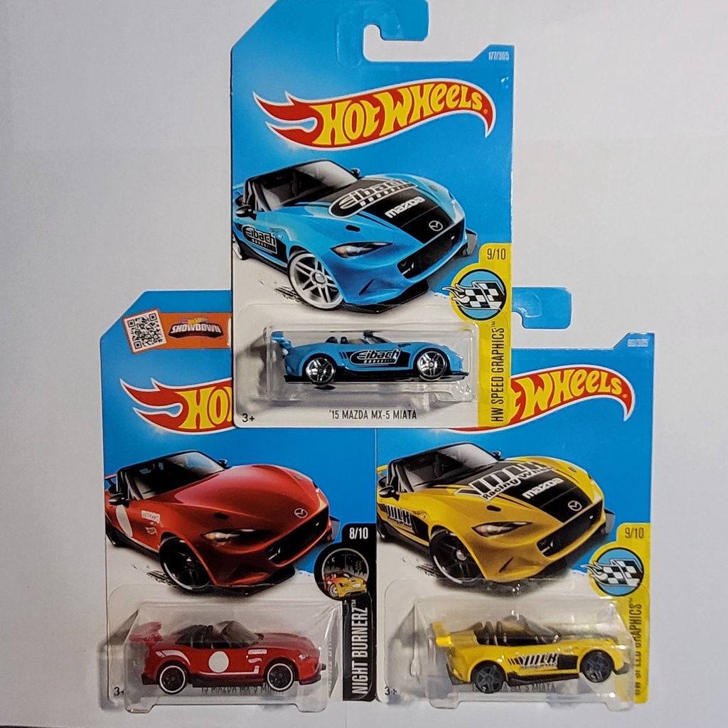 Hot Wheels '15 Mazda MX-5 Miata | HW SPEED GRAPHICS | Blue Red Yellow ...