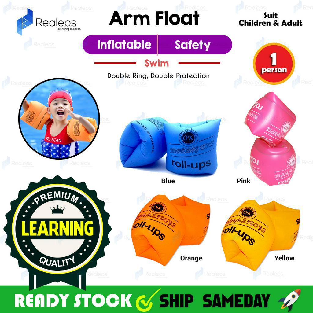 Realeos Inflatable Kid arm float Swimming float Newborn Baby Safety