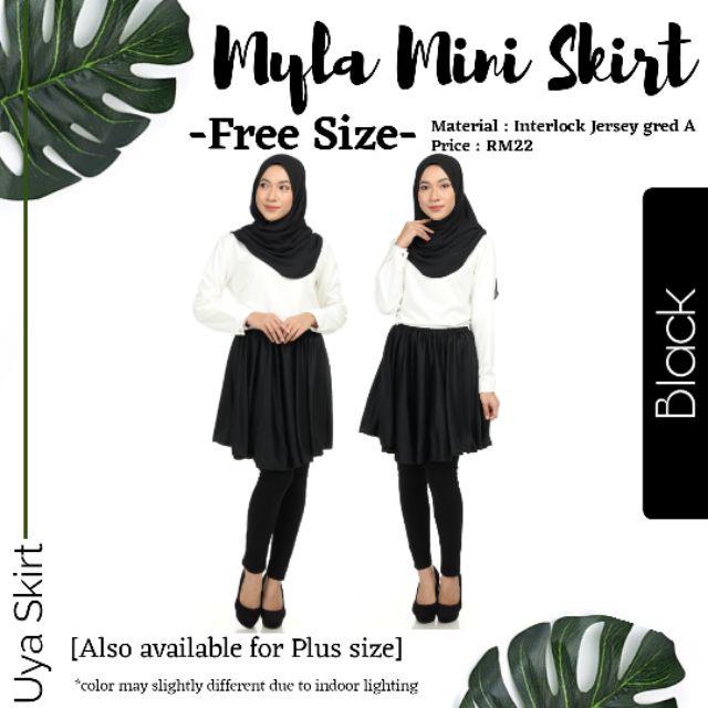 PLUS SIZE Mini skirt (shirt extender) mini skirt muslimah