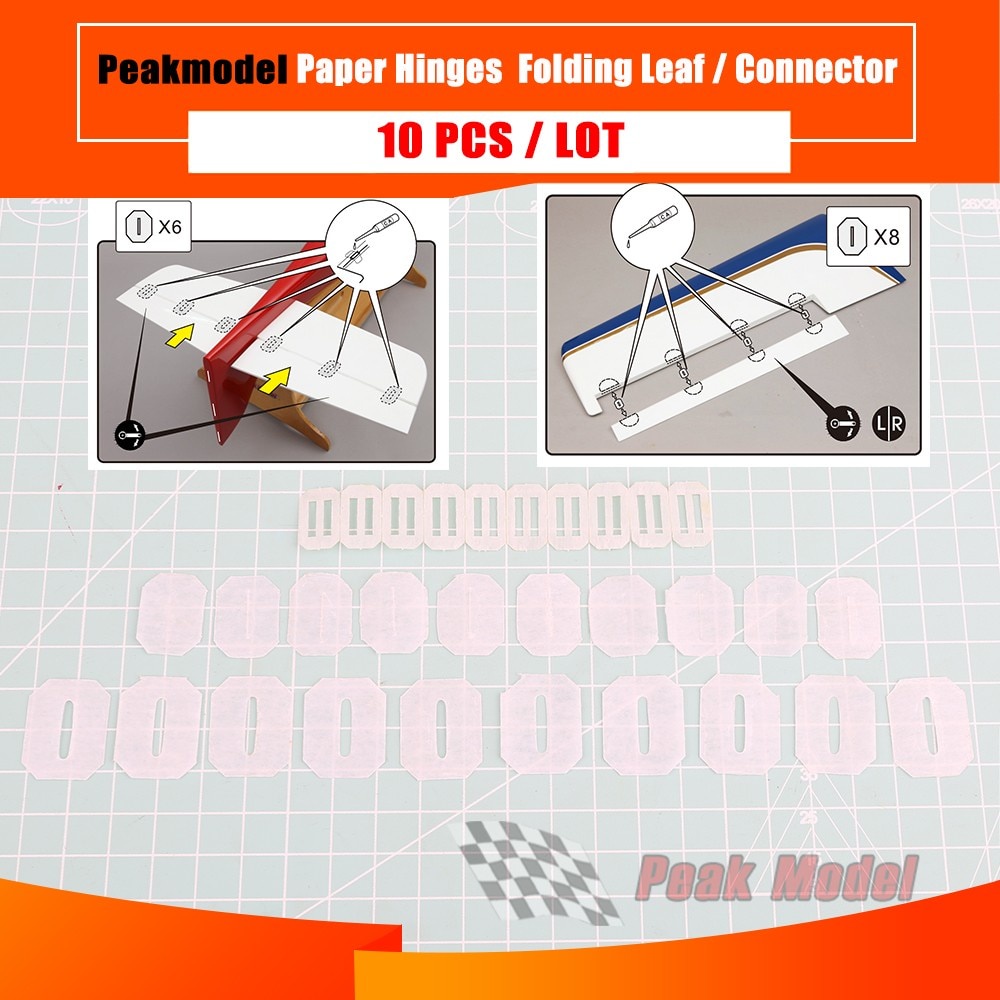 10pcs/lot Paper Hinges /hinge Folding Leaf / Aileron Tail Wing