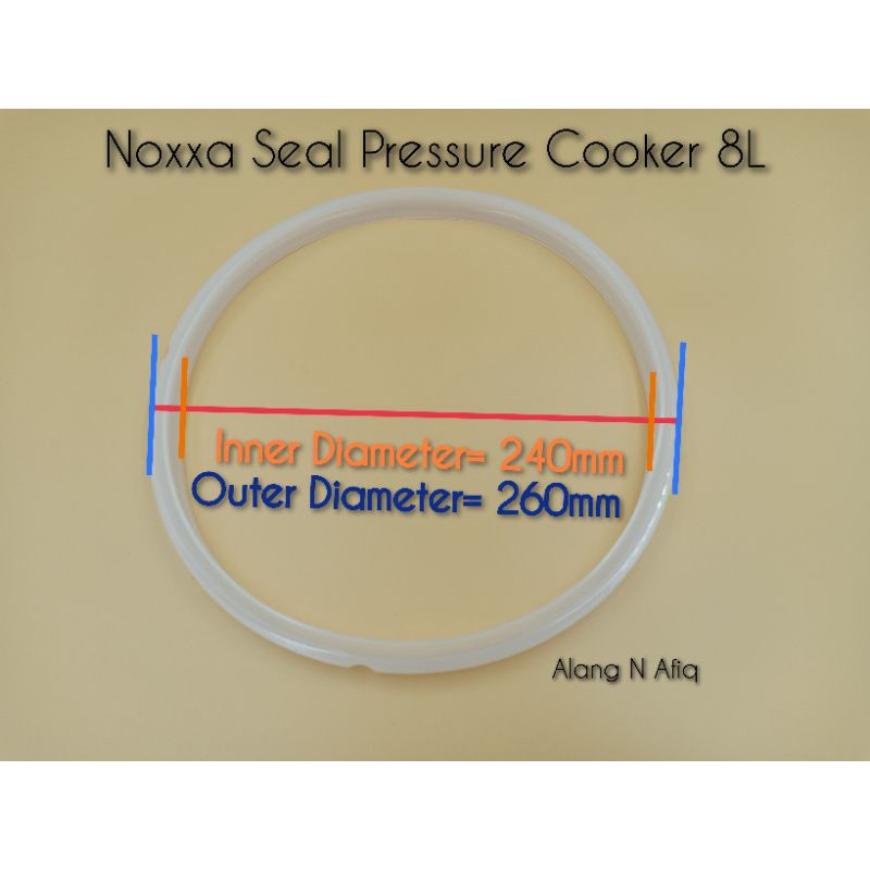 8L Seal Pressure Cooker Gasket Lid For Noxxa, Primada, Russel Taylor, Philips, Dessini, ASD. Spare Part