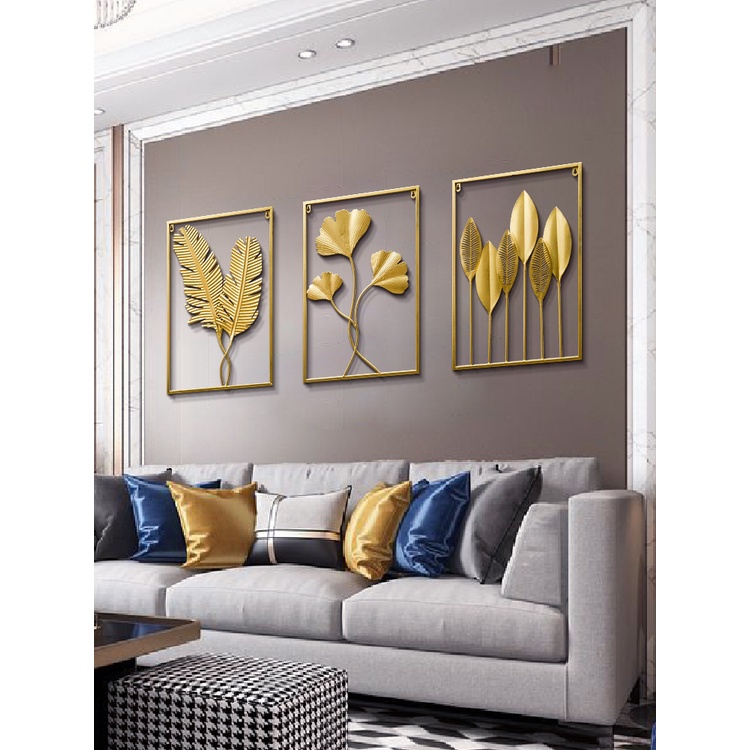 Home Deco Metal Leaf Golden Leave Wall Frame Decoration Hiasan Rumah ...