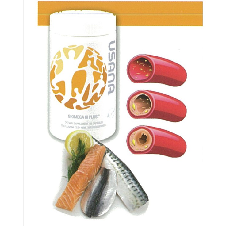 USANA Biomega III Plus Fish Oil 活力奥米加鱼油 /56 Soft Gel Capsules ( Ready