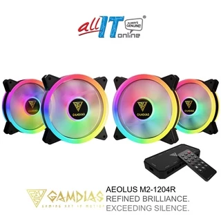Gamdias AEOLUS M2 1204R 120mm RGB Case and Radiator 4-Fan Pack with Hub and Remote AEOLUS M2-1204R