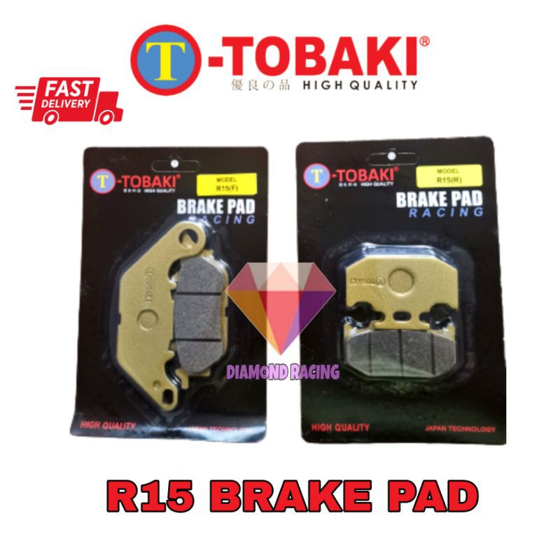 YAMAHA R15 V3 MT15 BRAKE PAD 100 ORIGINAL TOBAKI Shopee Malaysia
