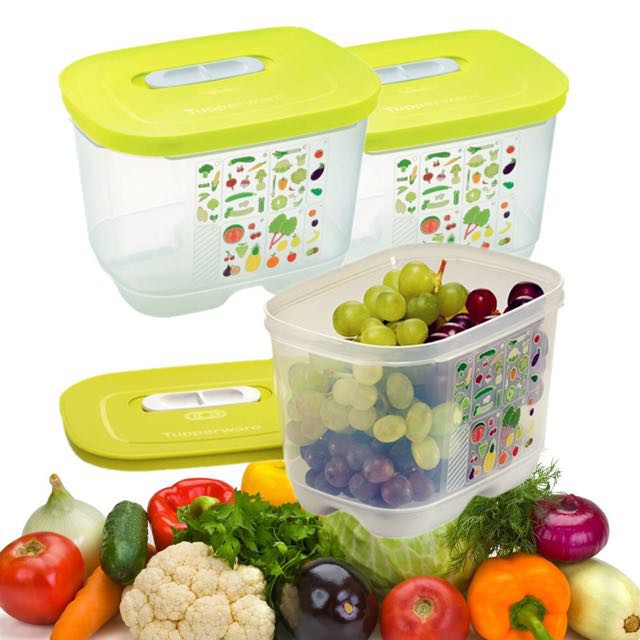 Tupperware Ventsmart Vegetables Fruits Rectangular Small High (1) 1.8L Shopee Malaysia
