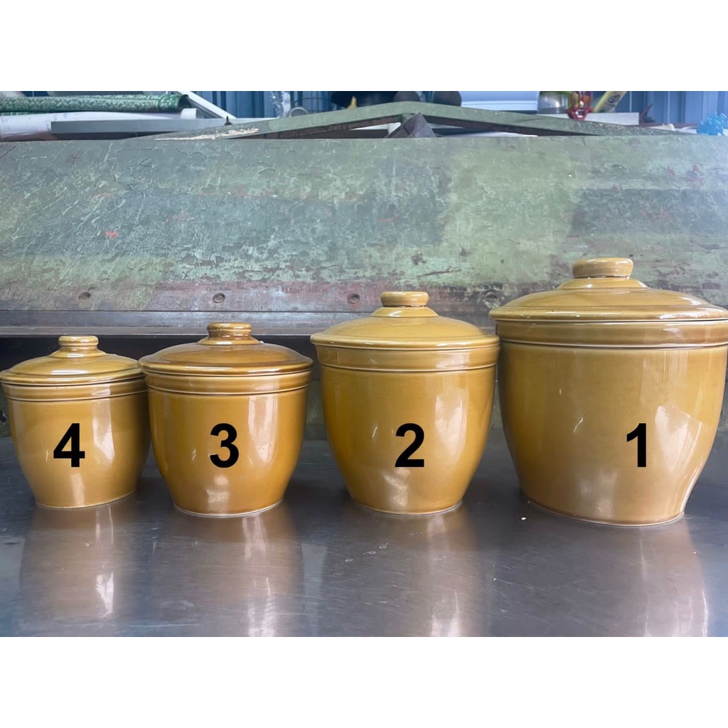 Spice Seasoning Ceramic Container Pasu Garam Tembikar Bekas Garam Tanah ...