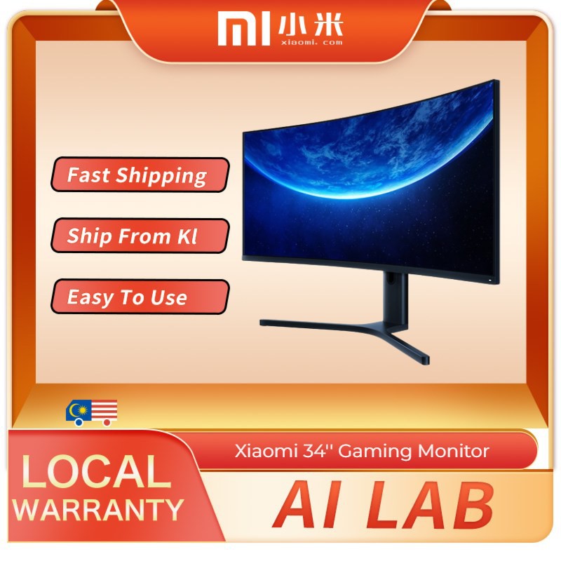 Xiaomi Mi Curved Gaming Monitor 34 Inch 3440 1440 Wqhd 21:9 144Hz AMD