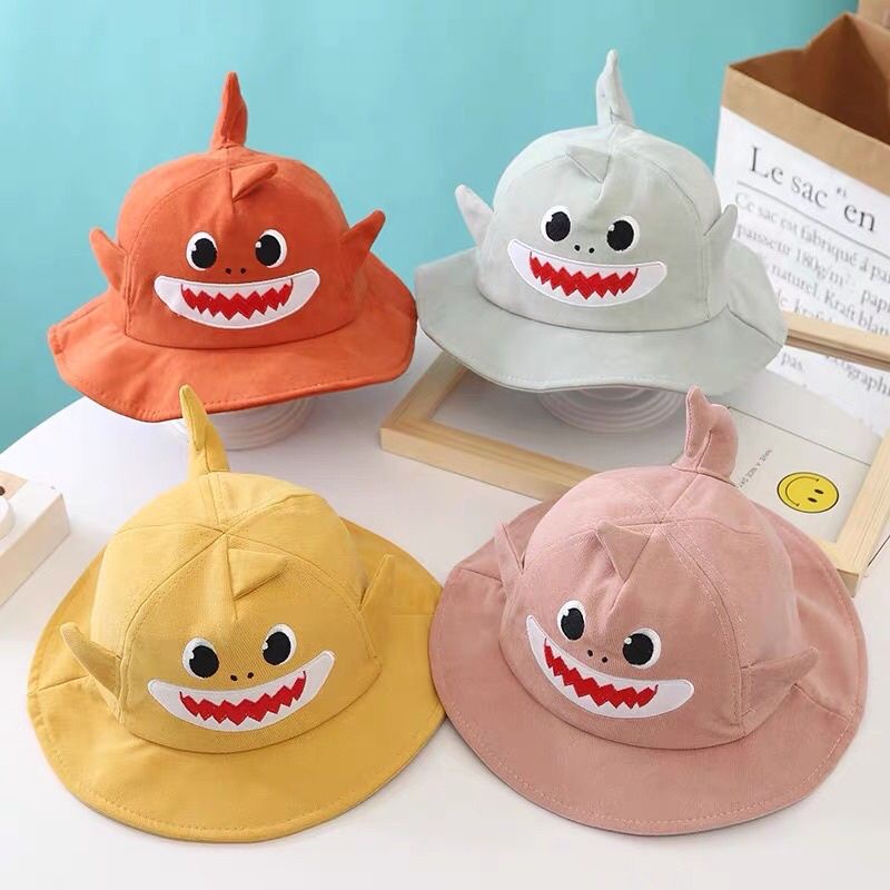 [BABY Shark Hat] Baby Toddler Children Hat Baby Shark Design Topi Bayi