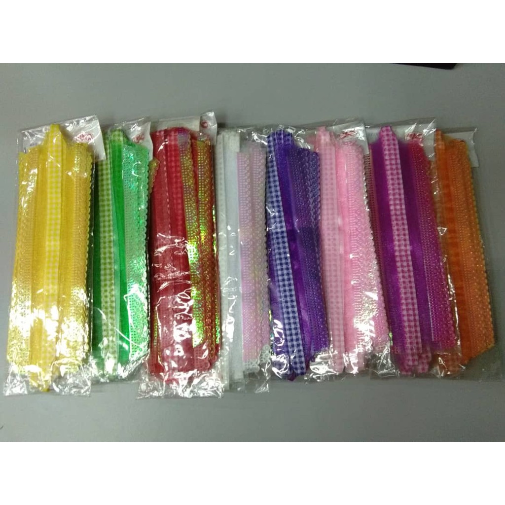 40mm Wave Silk Organza Ribbon Bow Material for Hair Ornament Gift