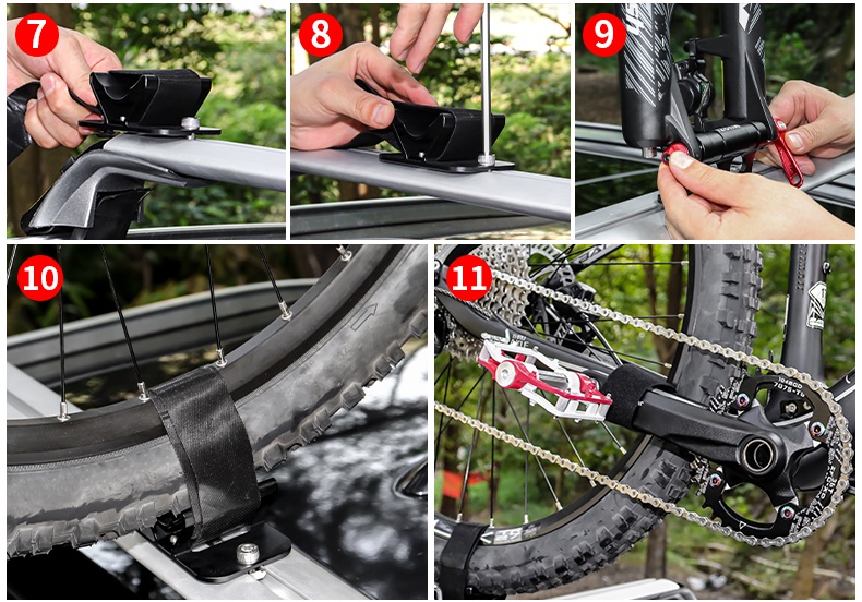 thumbnail image 2 of Quick Release Bike Fork Mount | Aluminum Alloy Roof Rack Bracket For Car | MTB & Road Bike Carrier 2 of 9
