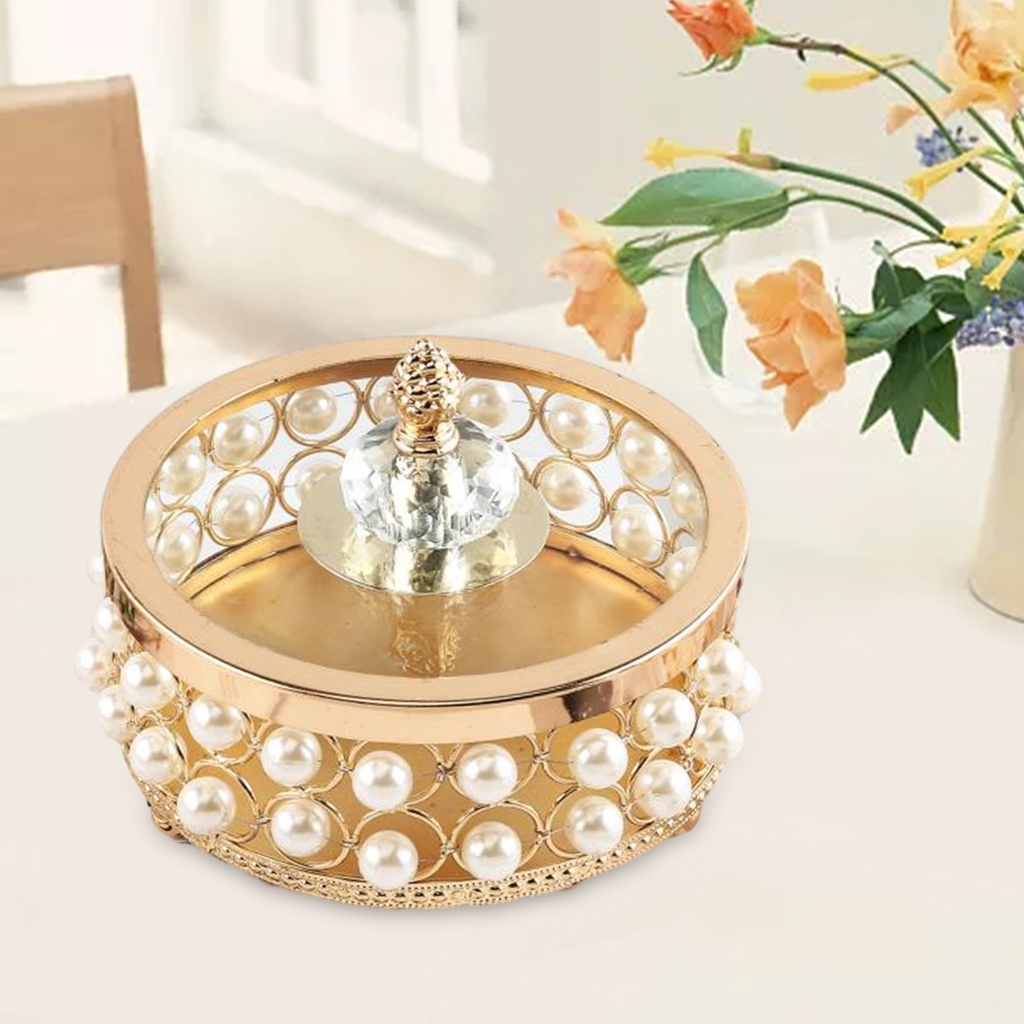 [simpleloveMY] Round Jewelry Box Keepsake Treasure Candy Storage Case ...