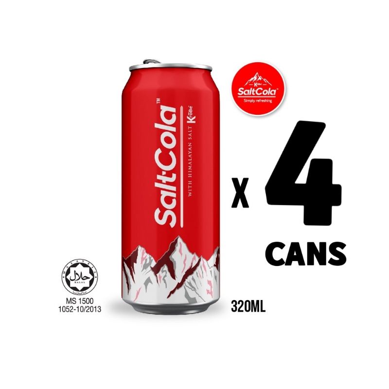 [TKM] KroBe Salt Cola With Himalayan Salt (320ml x 4cans) | Shopee Malaysia