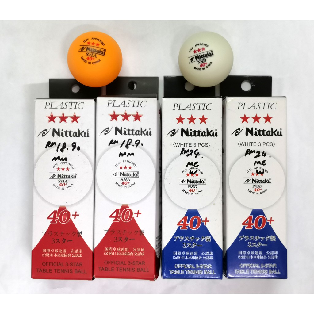 NITTAKU 3-Star Palline Da Tennis Tavolo 40+ (Confezione Da 6) - Qualità ITTF