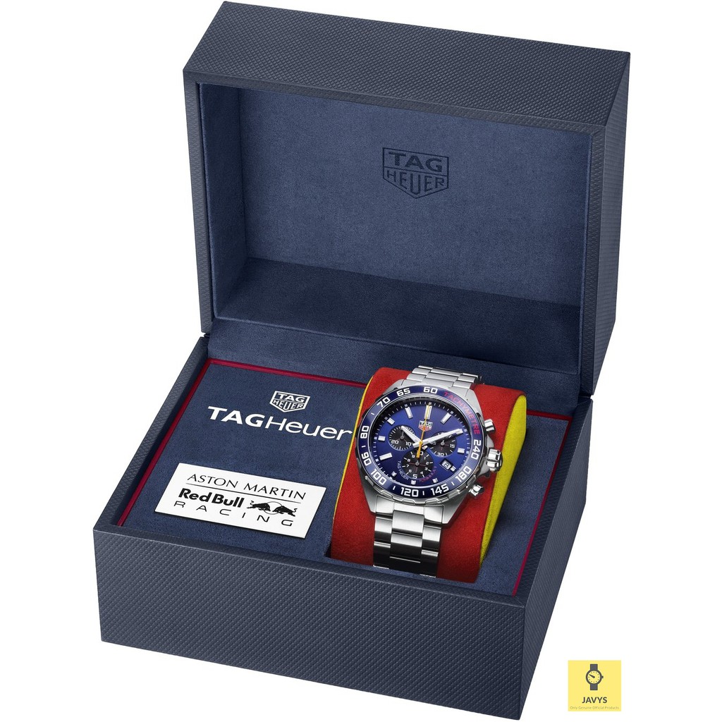 TAG Heuer Formula 1 CAZ101AB.BA0842 Red Bull Chronograph Quartz 43mm SS Bracelet Blue Genuine