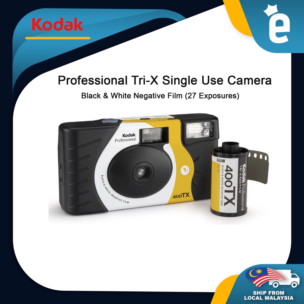 Kodak Tri-X 400 Disposable Film Camera Single-Use Flash Camera Film ...