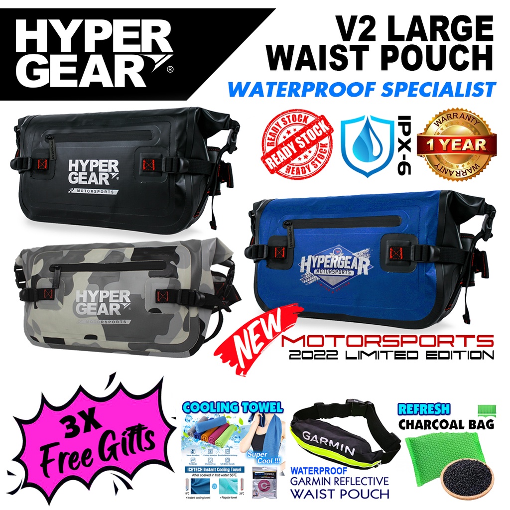 Hypergear V2 Waist Pouch Bag Large Outdoor Bag Multi Waterproof Waist ...