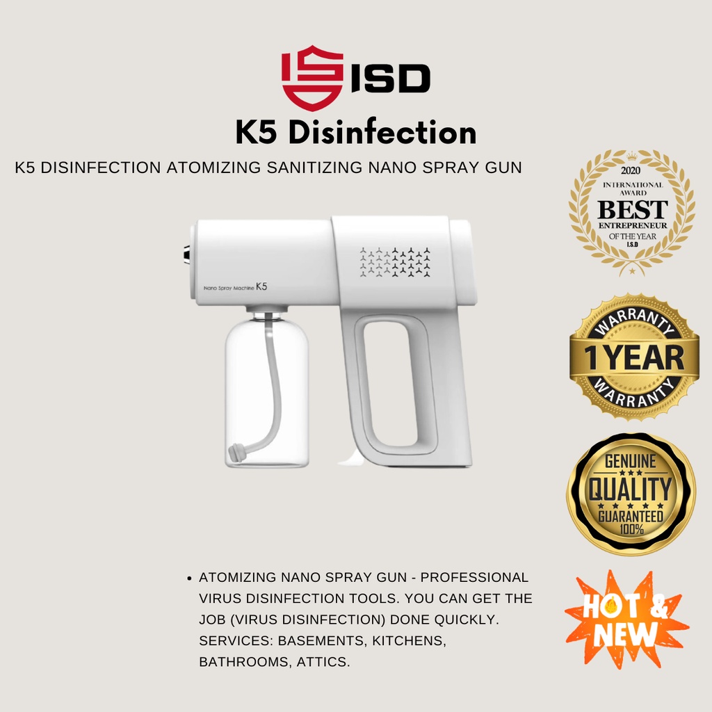 Spray Gun Wireless Rechargeable Disinfection Sprayer Nano Blue Ray ...