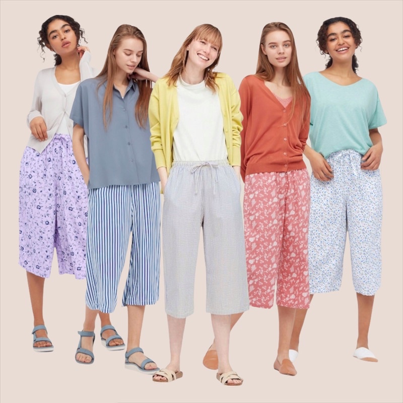 WOMAN UNIQLO SOFT COTTON COMFORT SUMMER PYJAMAS QUATER SHORT PANTS