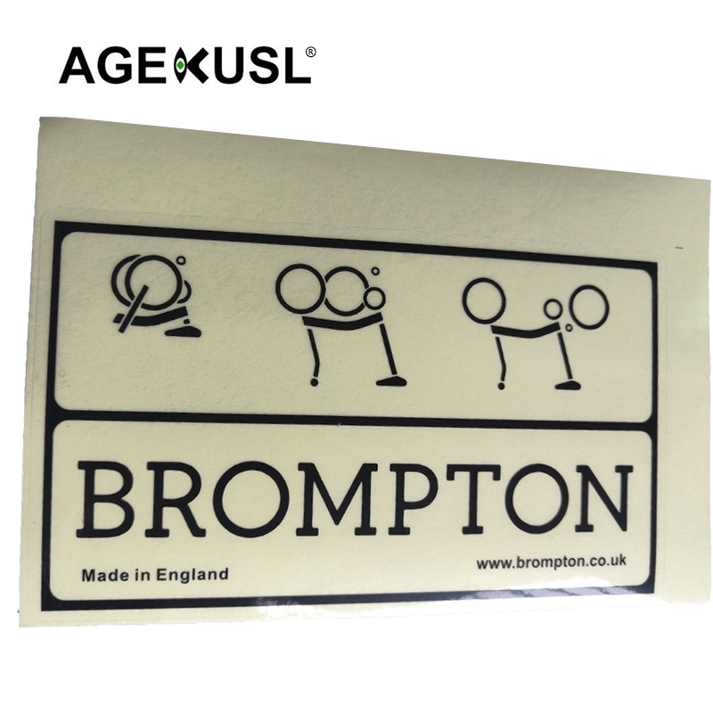 AGEKUSL Brompton Bike Frame Sticker Decal Folding Bicycle Frame Sticker ...