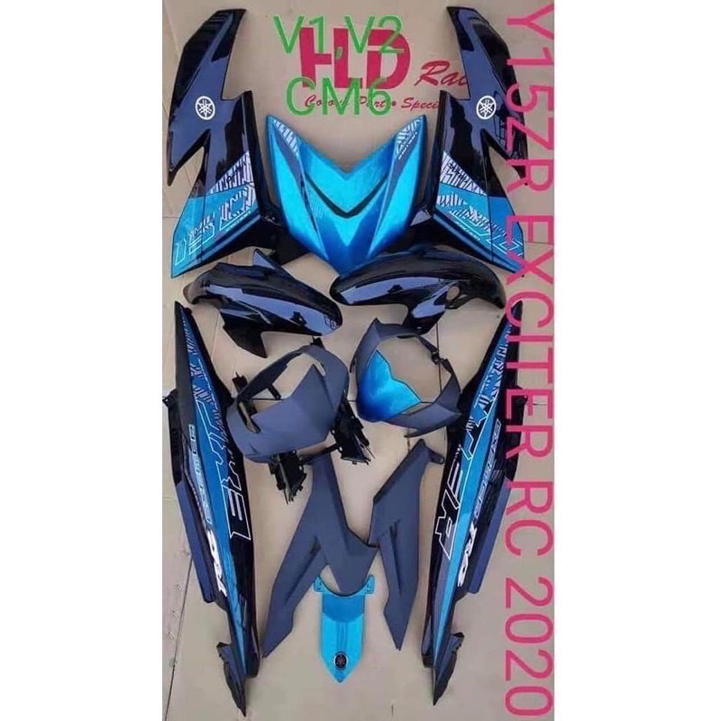 HLD RACING BODY COVER SET DESIGN STICKER TANAM Y SUKU Y15 Y15ZR V2 ...