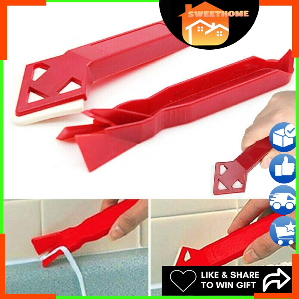 DIY Tools 2 in 1 Red Caulking Tool Kit Corner Joint Sealant Silicone