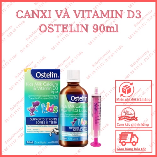 Calcium & Vitamin D3 Ostelin Baby Water Form, 90ml Kids Milk Calcium