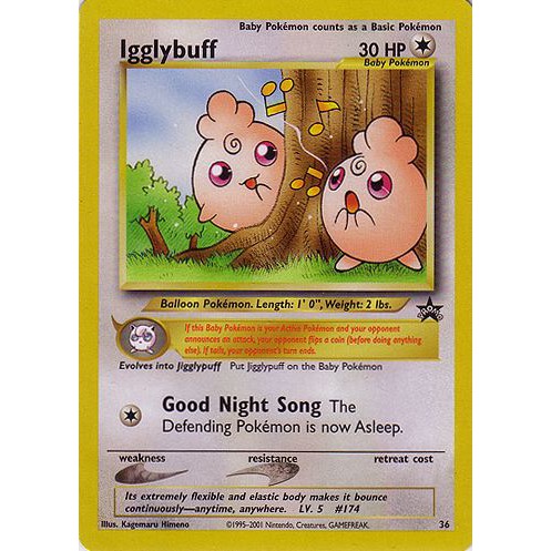 Pokemon Trading Card Game Igglybuff Black Star Promo Near Mint/Mint  Condition WOTC Pokemon #36 PTCG | Shopee Malaysia