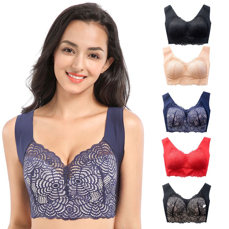 Lace Bras for Women Plus Size Push Up Bra For Bras None Underwire Brassiere