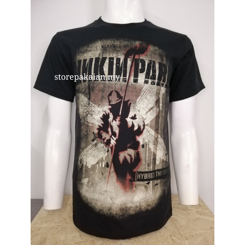 READY STOCK LINKIN PARK Hybrid Theory 100 Cotton Rock Band T Shirt Baju Band Shopee Malaysia