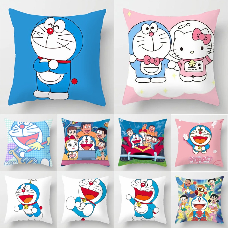 Doraemon Printed Cushion Cover Home decorative 40x40cm 50x50cm 60x60cm Pillowcase for sofa Bedding Room Pillow cover Shopee Malaysia