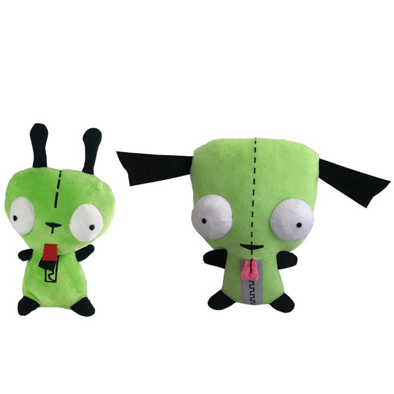 Anime Invader ZIM GIR Plush Toy 3D Bulging Eyes Green Stuffed Animal ...