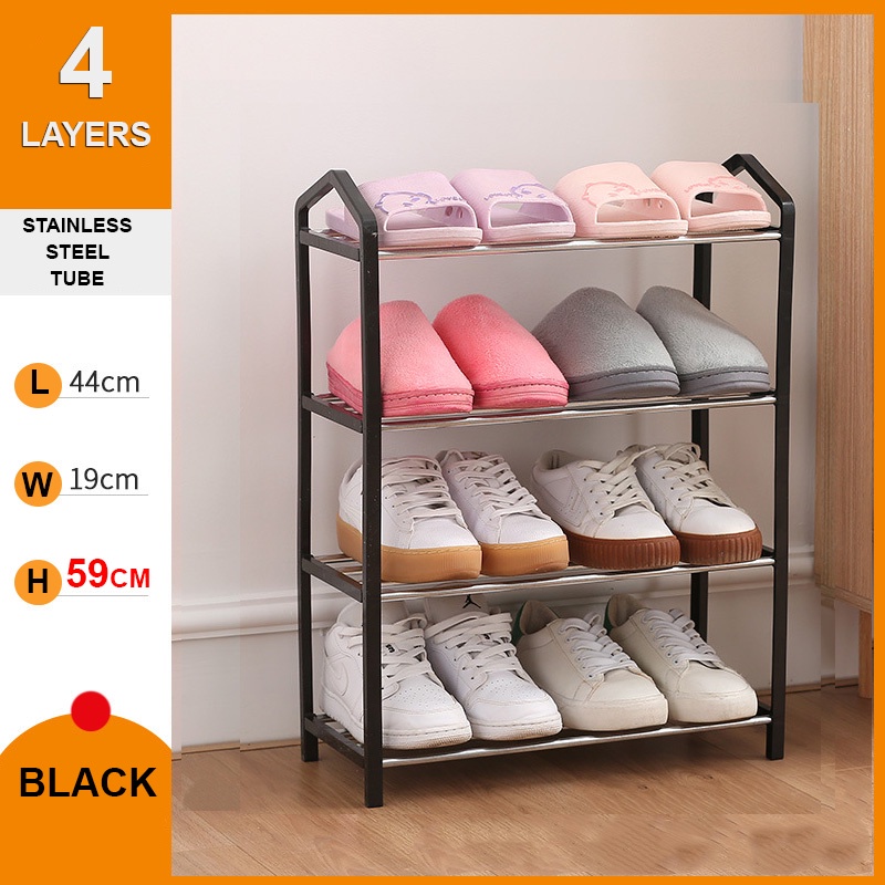 Destro Shoes Rack Rak kasut Stainless Steel Rod 3/4/5 Tier Elevated ...