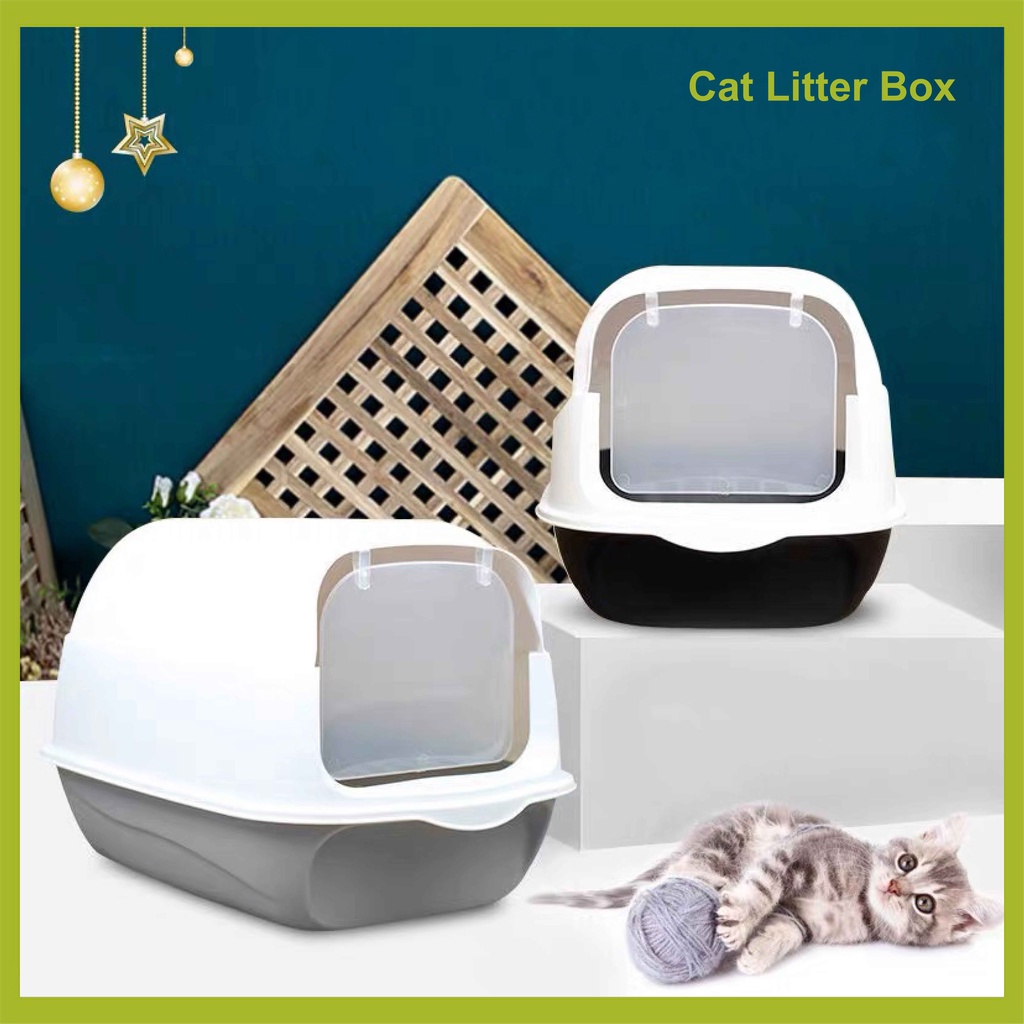 CRAZY PROMO Japanese Astronaut Fully Cover Cat Litter Box FREE Scoop Shopee Malaysia