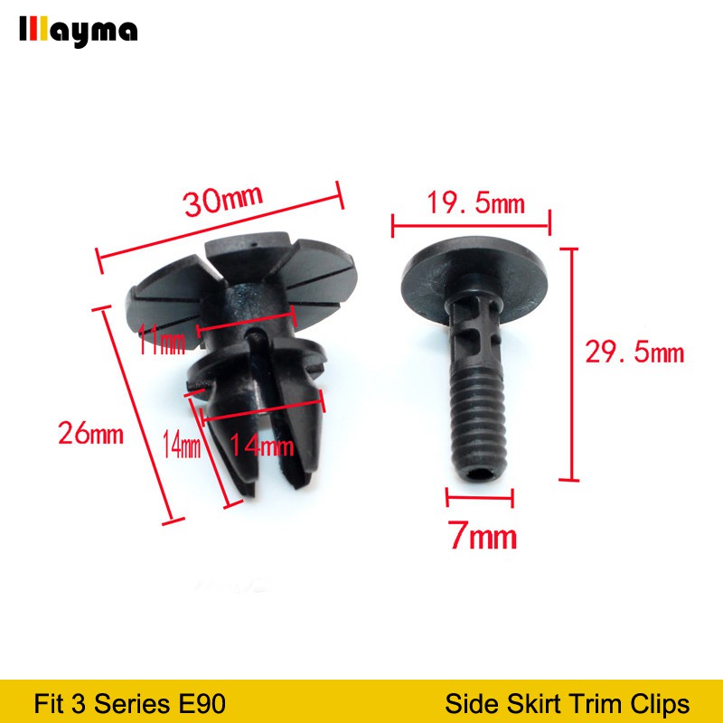 20pcs Auto car Plastics clips For BMW 5 Series 520i 525i 530i 535i E60 ...