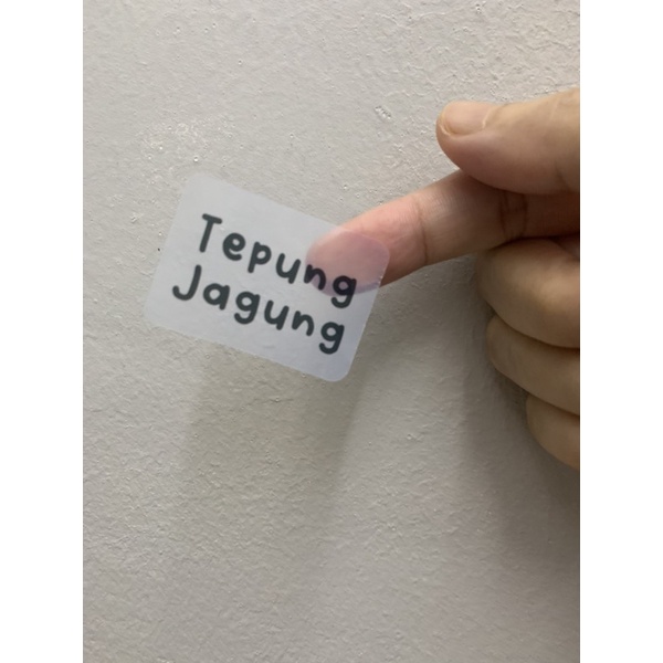 CUSTOM LIST TRANSPARENT PANTRY LABELS / KITCHEN STICKER/ STICKER DAPUR ...
