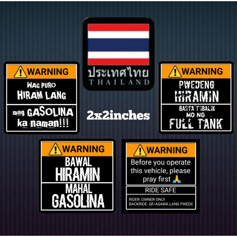 WARNING STICKER VINYL STICKER LAMINATED HIGH QUALITY | Shopee Malaysia