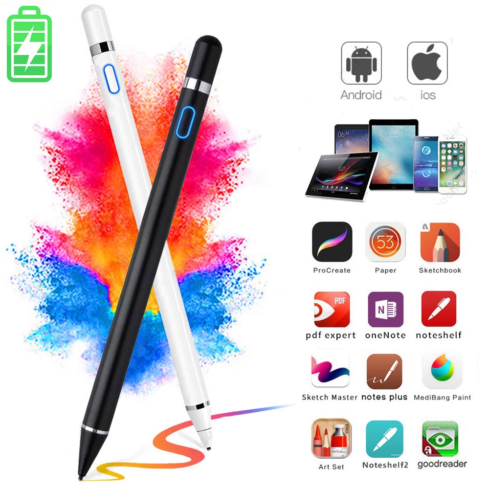 Universal Rechargeable Active Stylus Touch Screen Pen Drawing Tablet ...