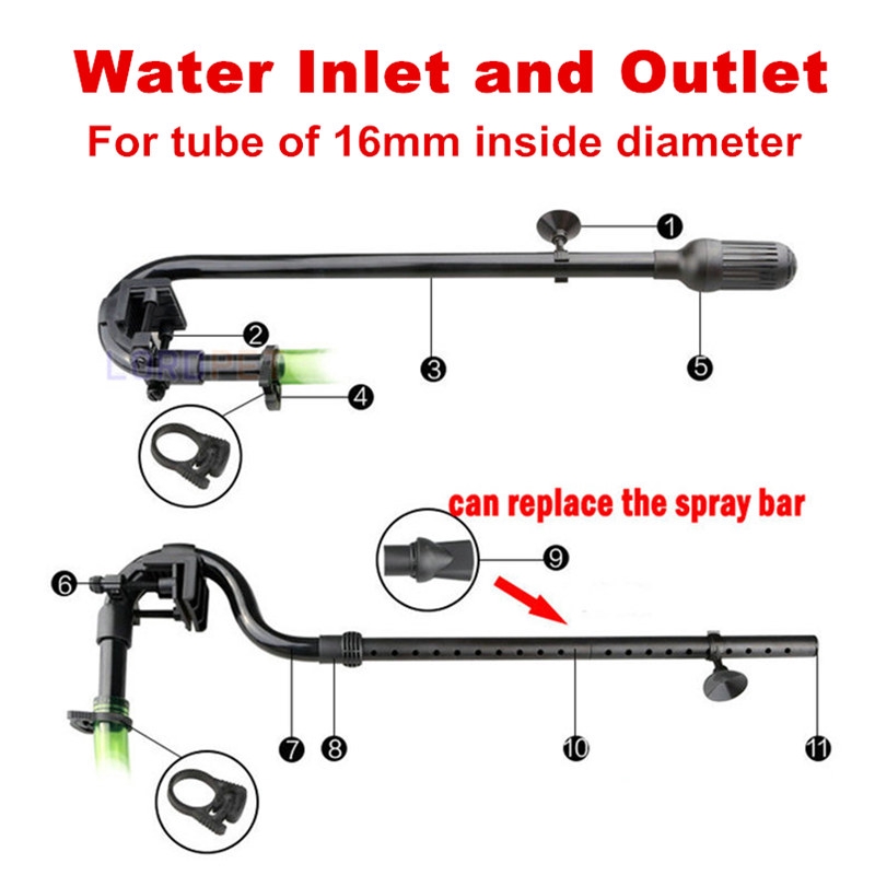 Sunsun Aquarium Filter Accessories Inflow Outflow Tube Fish Tank ...