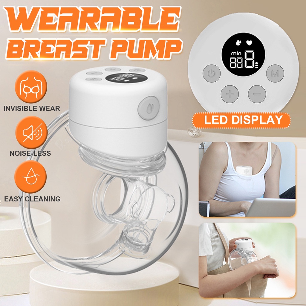 Electric Breast Pump Silent Wearable Automatic Milker Usb Rechargable Hands Free Portable Milk