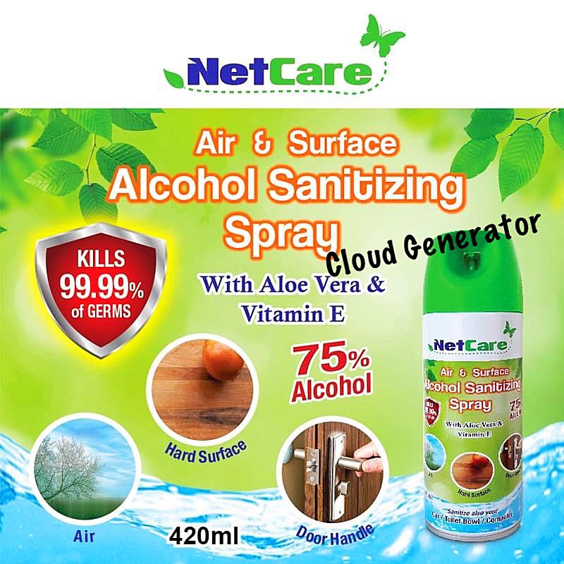 Dettol Disinfectant Spray & NetCare Air & Surface Alcohol Sanitizing ...