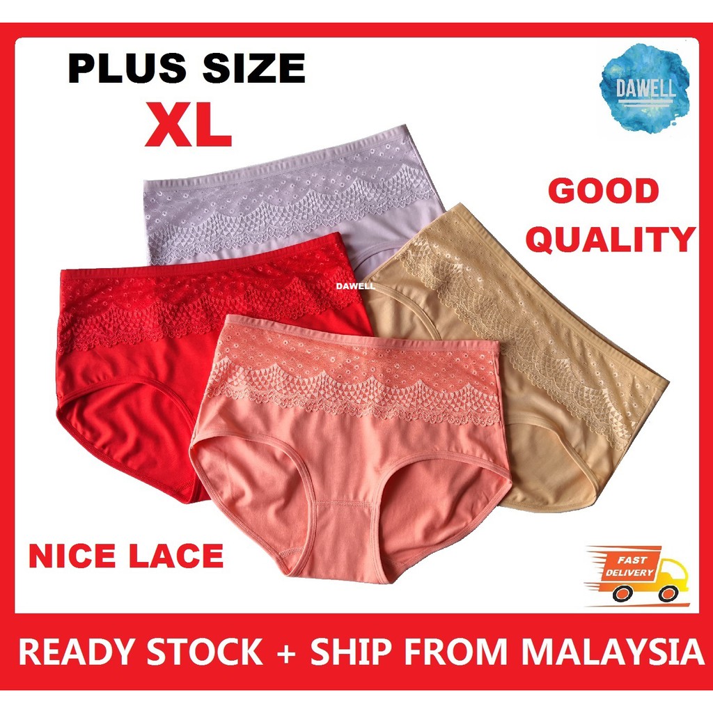 XL LARGE SIZE Women Panties PLUS SIZE Underwear Girl Lace middle waist