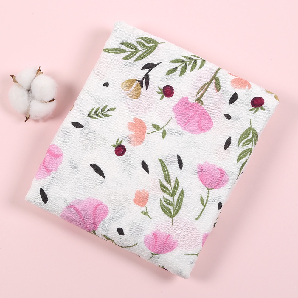 Lampin baby swaddle bedung bayi kain infant cotton muslin swaddle baby ...