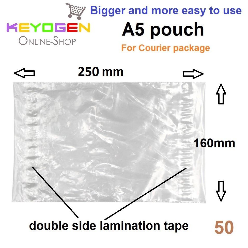 50pcs plastic Courier consignment note address bill A5 pocket pouch ...